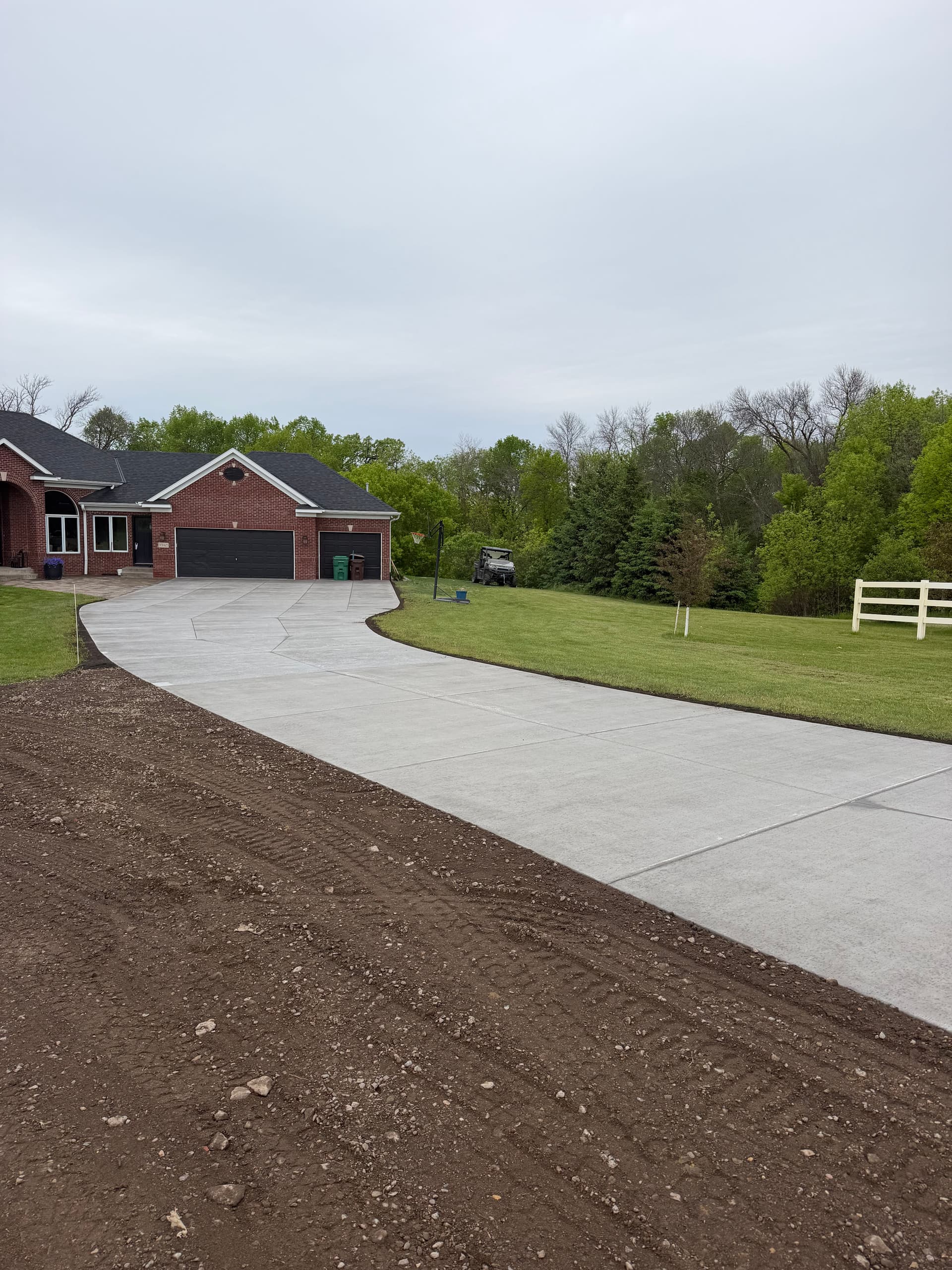 Curved Concrete Driveway Installation in Hanover
